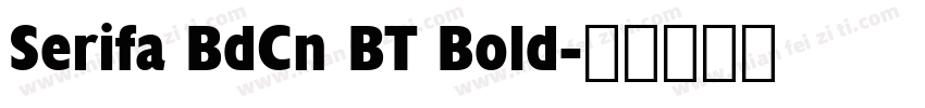 Serifa BdCn BT Bold字体转换